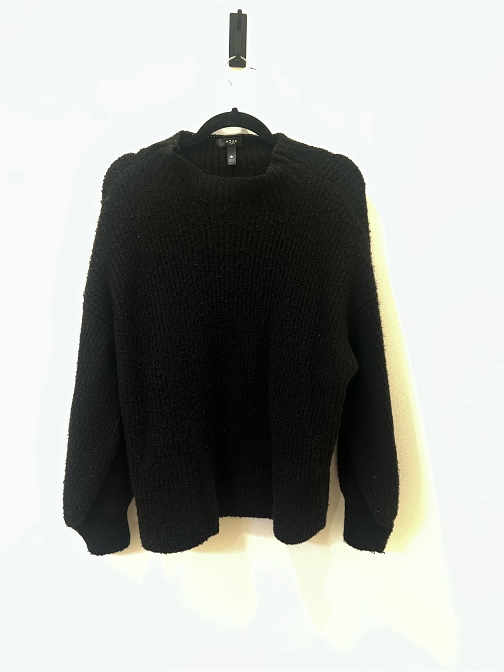 Aqua Black Crewneck Sweater